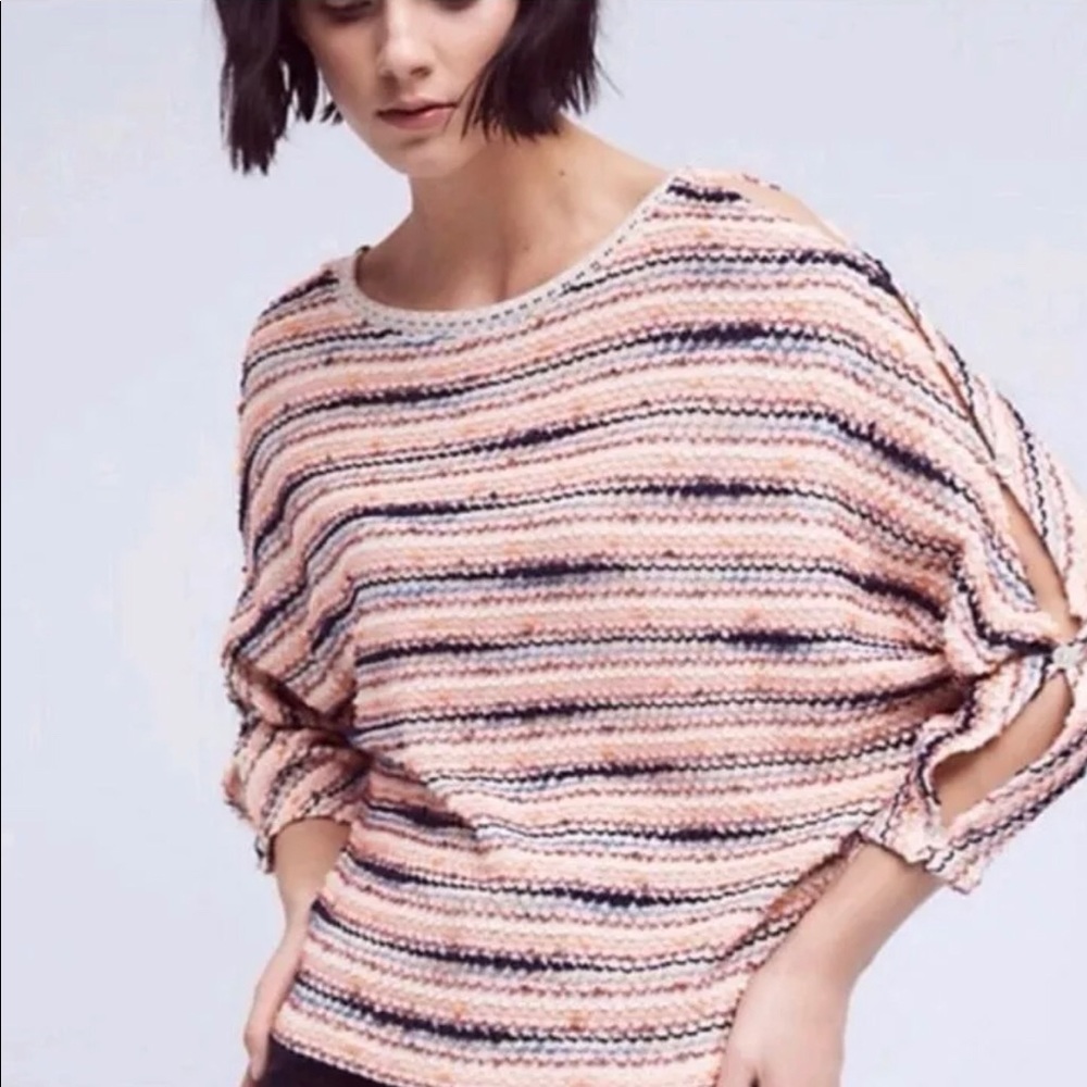 Anthropologie Postage Stamp Malu multi color top